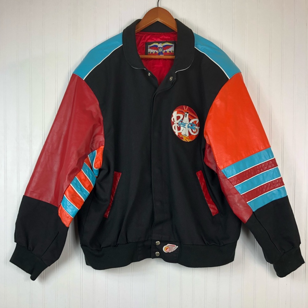 Jeff Hamilton Men's Multicolor  Vintage Coca Cola TV Jacket Sz XL